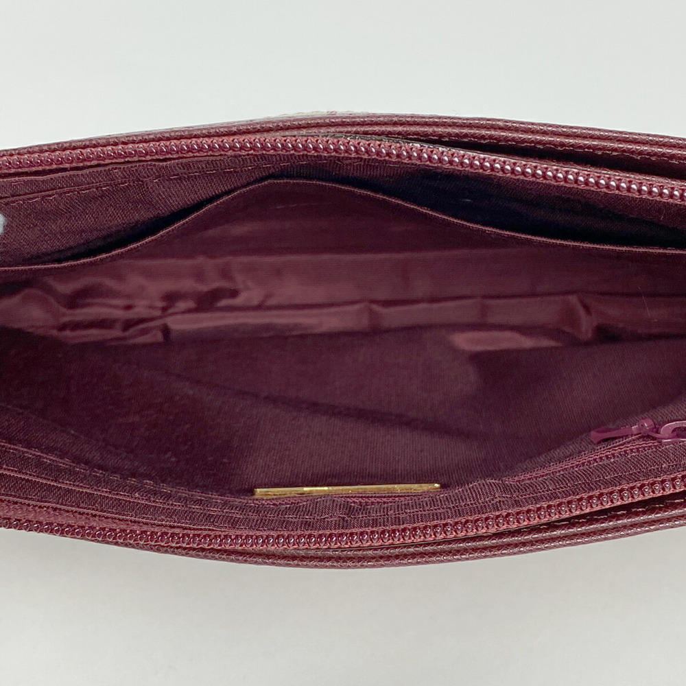 Burberry logo shoulder bag check Nova canvas beige Burgundy Red - Picture 5 of 5